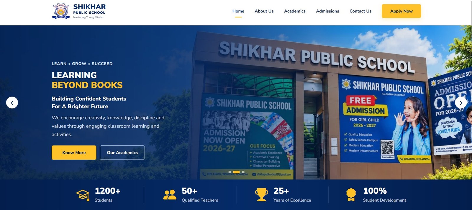 Shikhar Public School website design